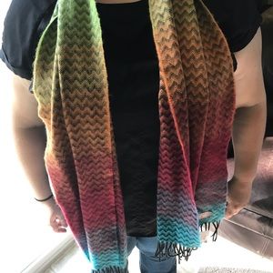 Rainbow chevron scarf